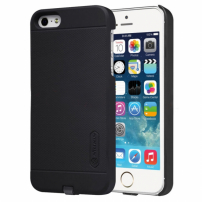 NILLKIN 2v1 magický kryt / obal pro Qi bezdrátové nabíjení Apple iPhone 5 / 5S / SE (2016) - protiskluzový - černý