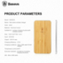 Baseus luxusní Qi bezdrátová dřevěná nabíječka / nabíjecí podložka pro Apple iPhone