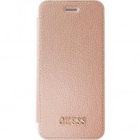 Guess IriDescent Book flipové pouzdro pro iPhone SE (2020/2022) / 8 / 7 - růžovozlaté