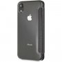Guess Iridescent Book kožené flipové pouzdro pro iPhone XR - černé