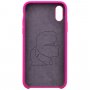 Karl Lagerfeld Body Iconic silikonový kryt pro iPhone XS Max - fuchsiový