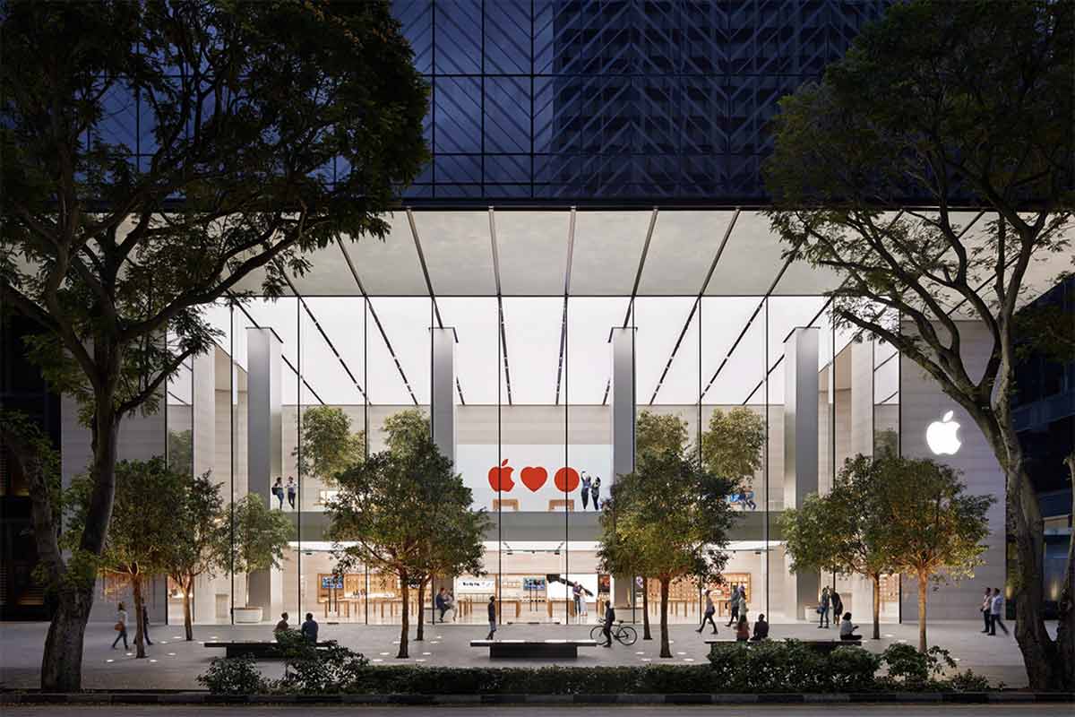 Apple otevřel obchod nové generace v&nbsp;Singapuru