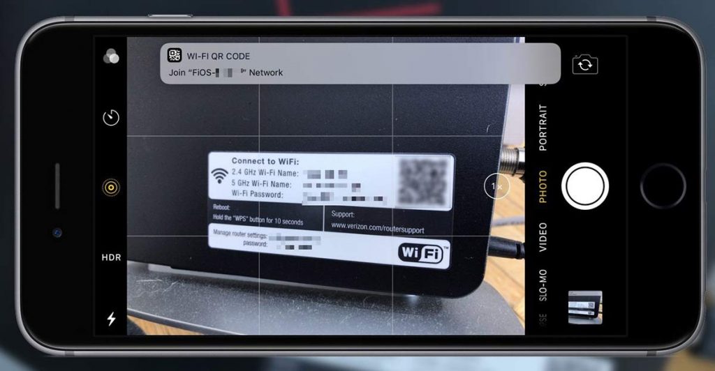 iOS 11 QR kód
