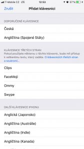 klávesnice pro iPhone