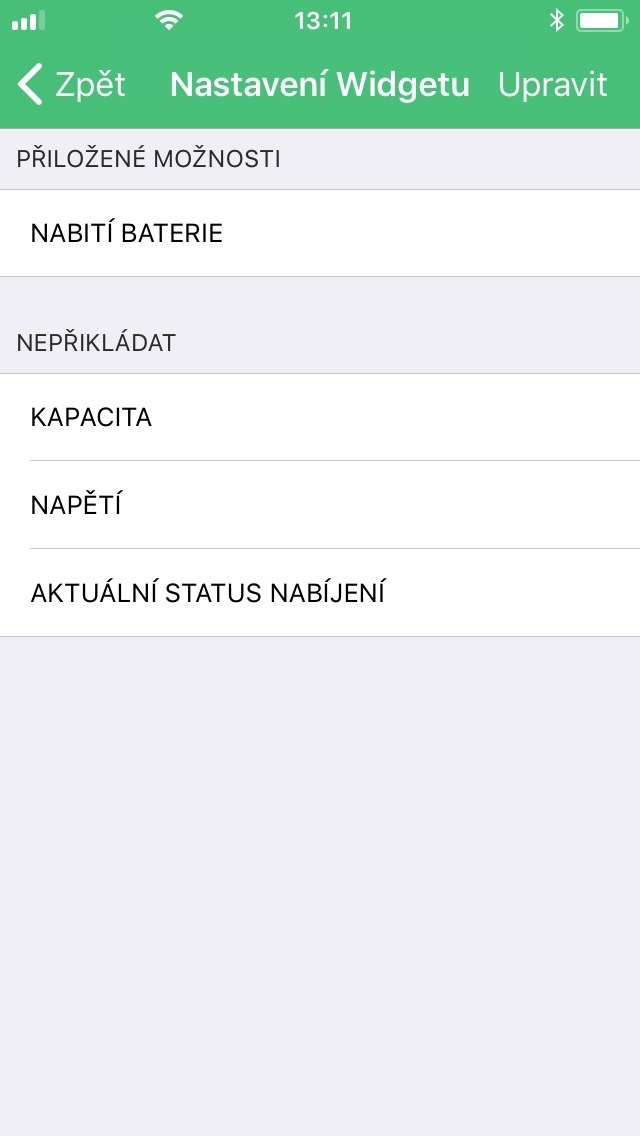 Battery life aplikace - stav baterie iPhone