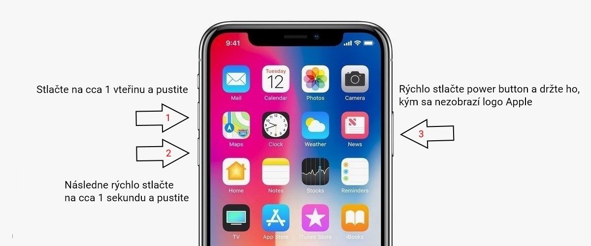 Ako reštartovať iPhone X