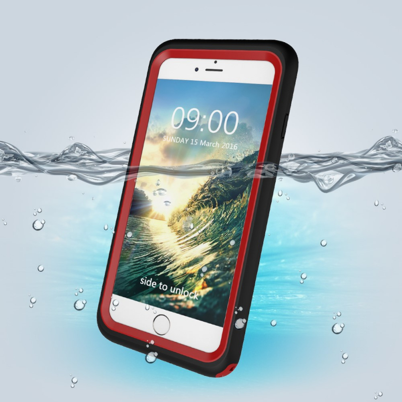 Vodotěsné pouzdro do hloubky 3 metrů pro iPhone 8 Plus / 7 Plus - červené