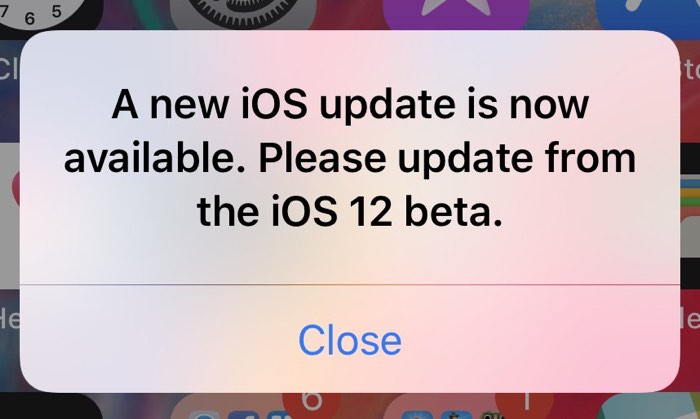Poslední beta iOS 12 obsahuje otravnou chybu