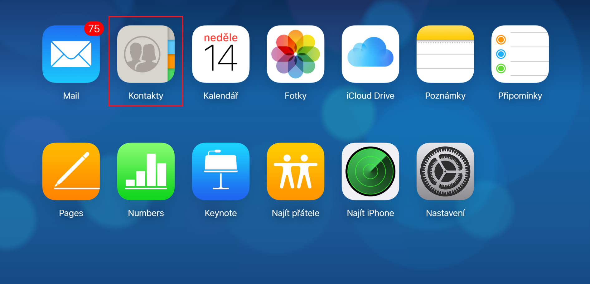 iCloud - kopírování kontaktů přes vCard