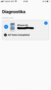 Diagnostika iPhonu na dálku