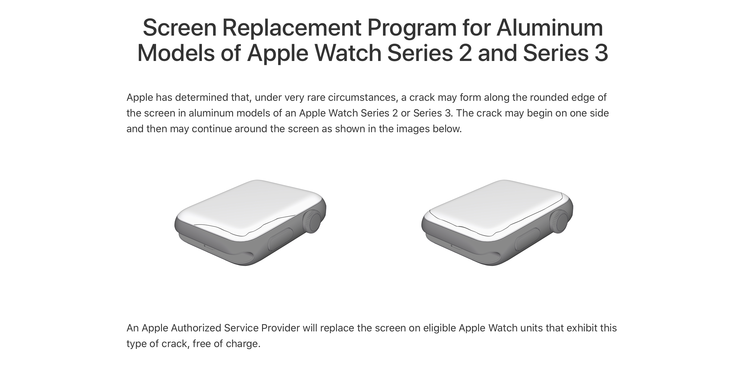 Prasklý displej na Apple Watch 2 a 3 Apple opraví bezplatně.