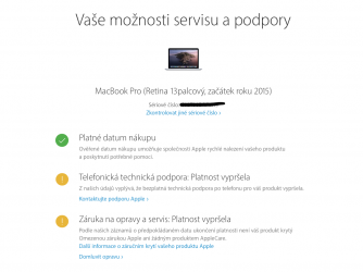 Záruka Apple na iPhone ověření stavu