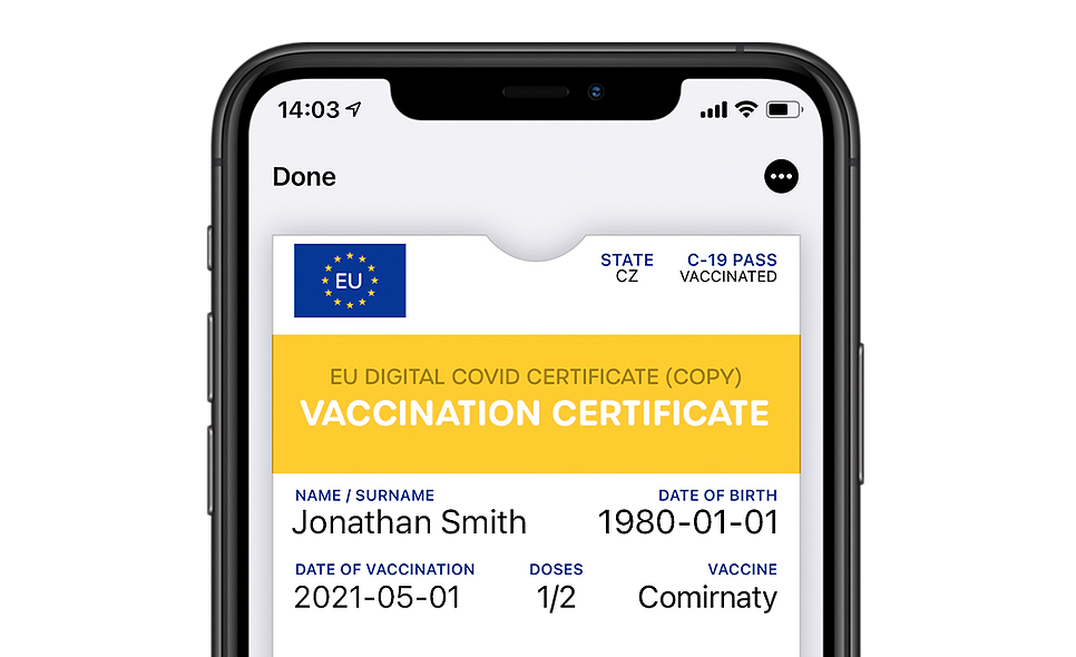 COVID certifikát v iPhonu. Nahraje si ho do Wallet