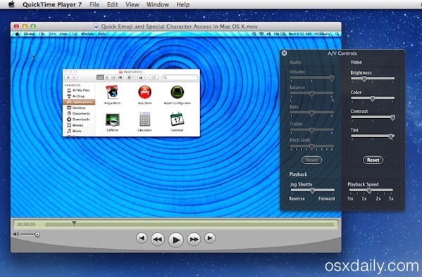 Quicktime player 7 mac os x